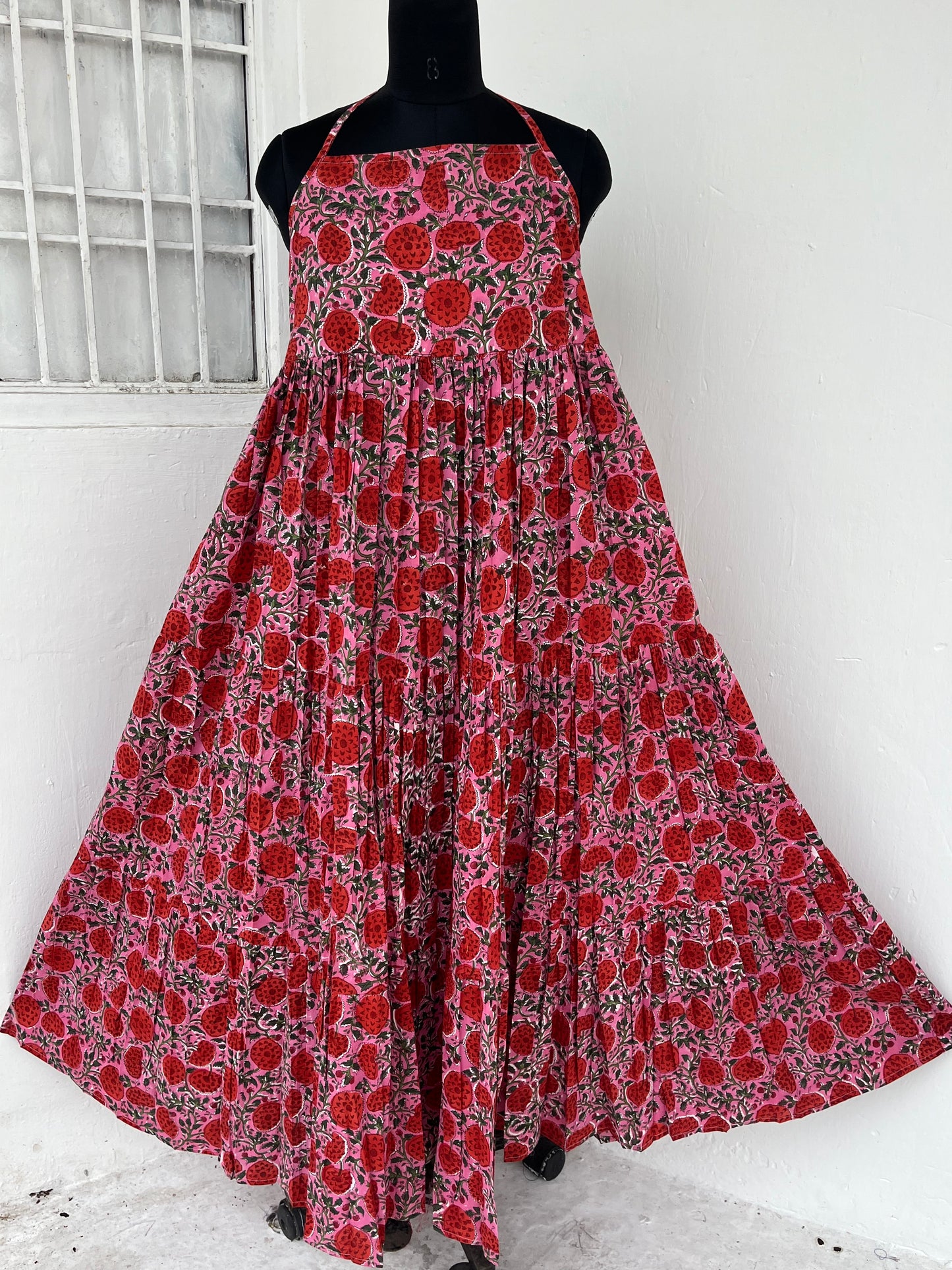 Backless Cotton Long Maxi Dress, Boho Women's Clothing