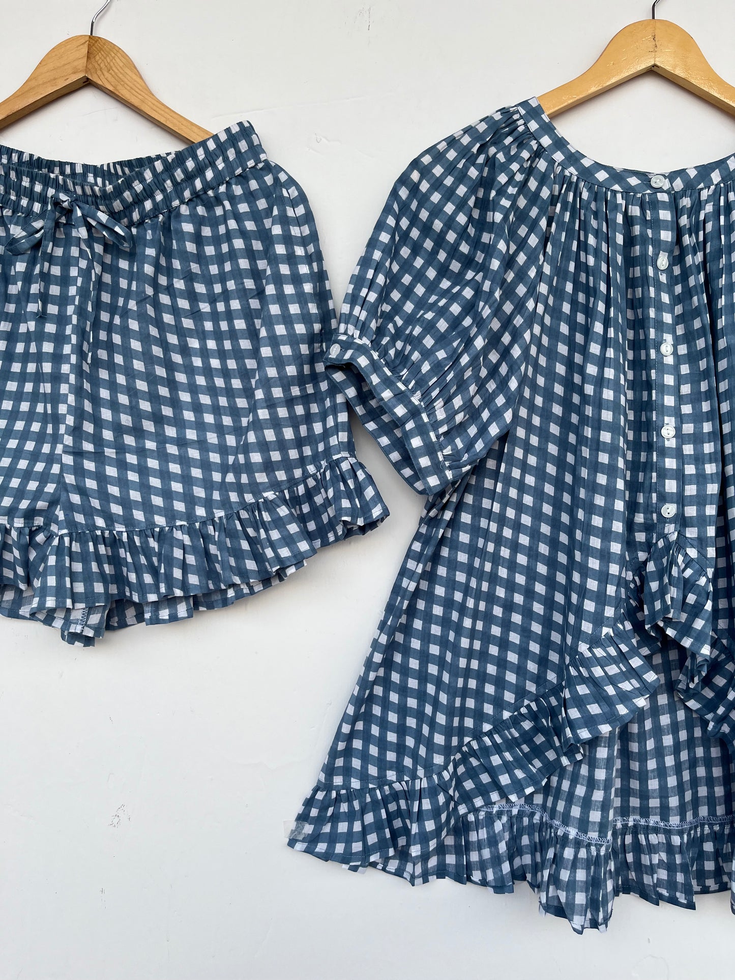 Women Co-Ord Set | Blouse and Shorts Set | Summer Lounge Cotton Set