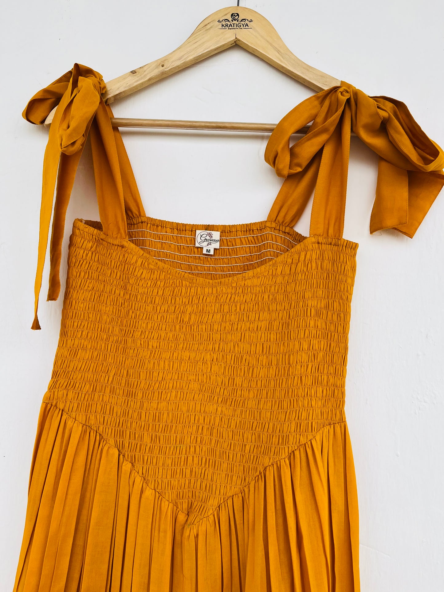Shirred Cotton Maxi Dress, Summer Dresses For Women