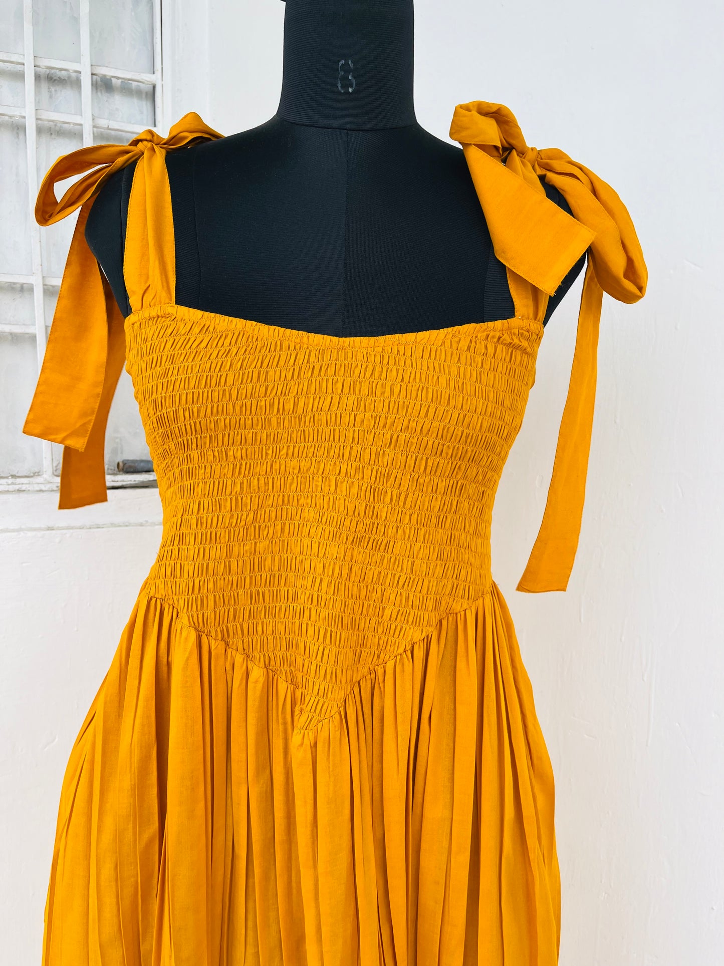 Shirred Cotton Maxi Dress, Summer Dresses For Women