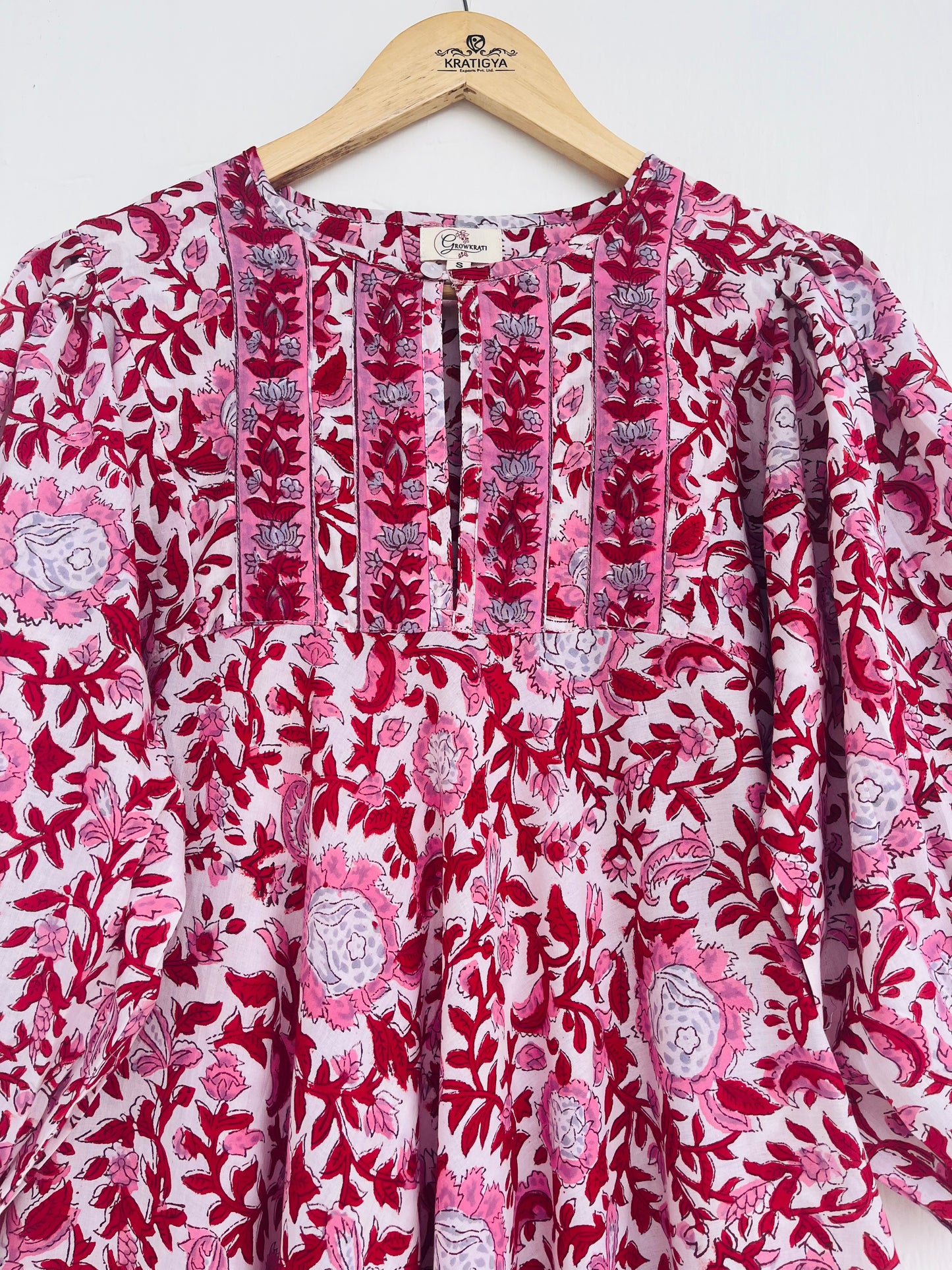 Summer Cotton Dress for Women, Hand Block Printed Boho Dress