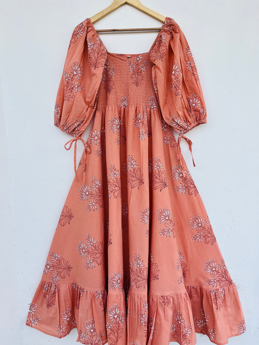 Summer Cottagecore Smocked Boho Dress for Women