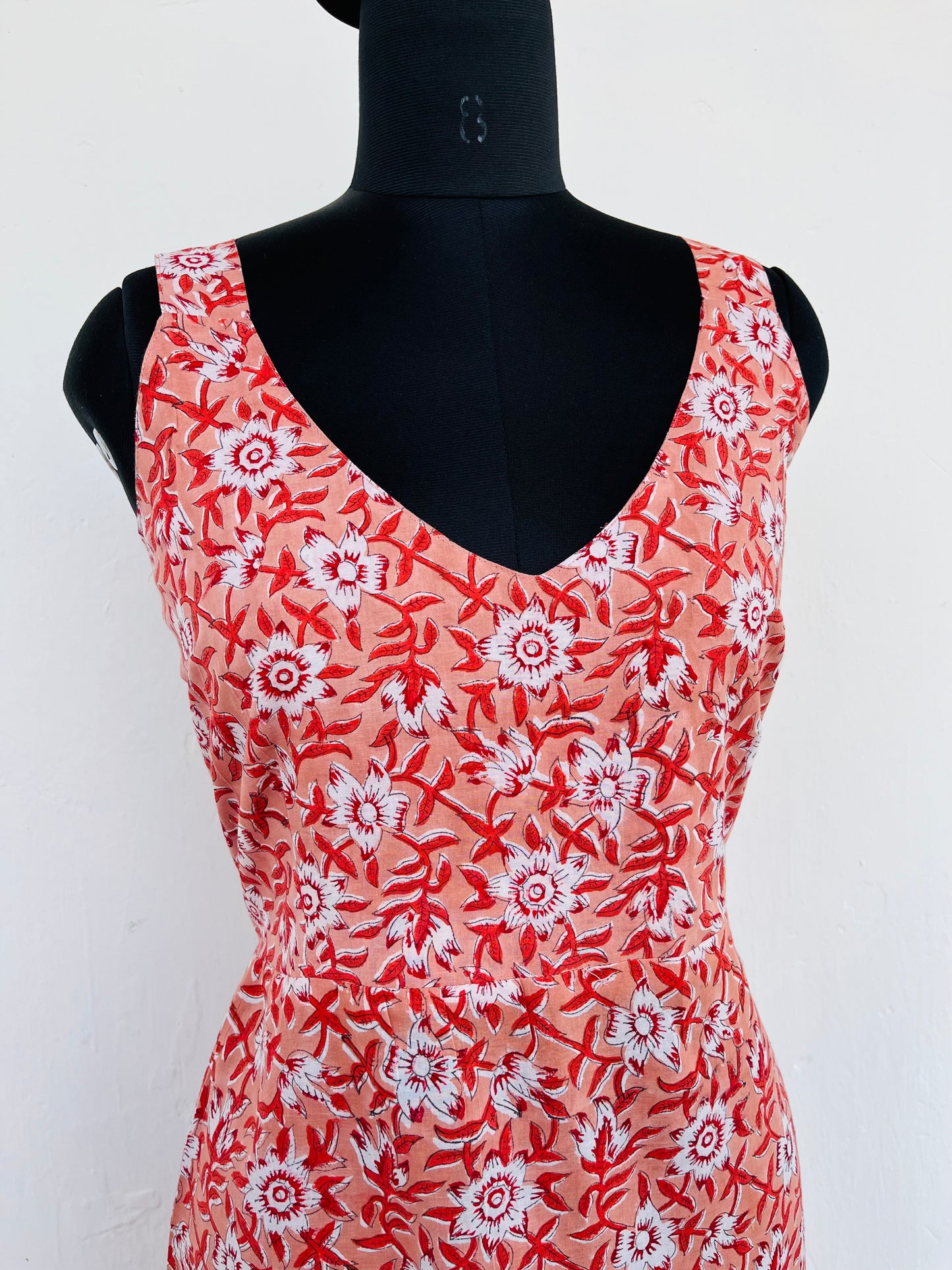 Sleeveless Sundress Back Tie Cotton Maxi for Women