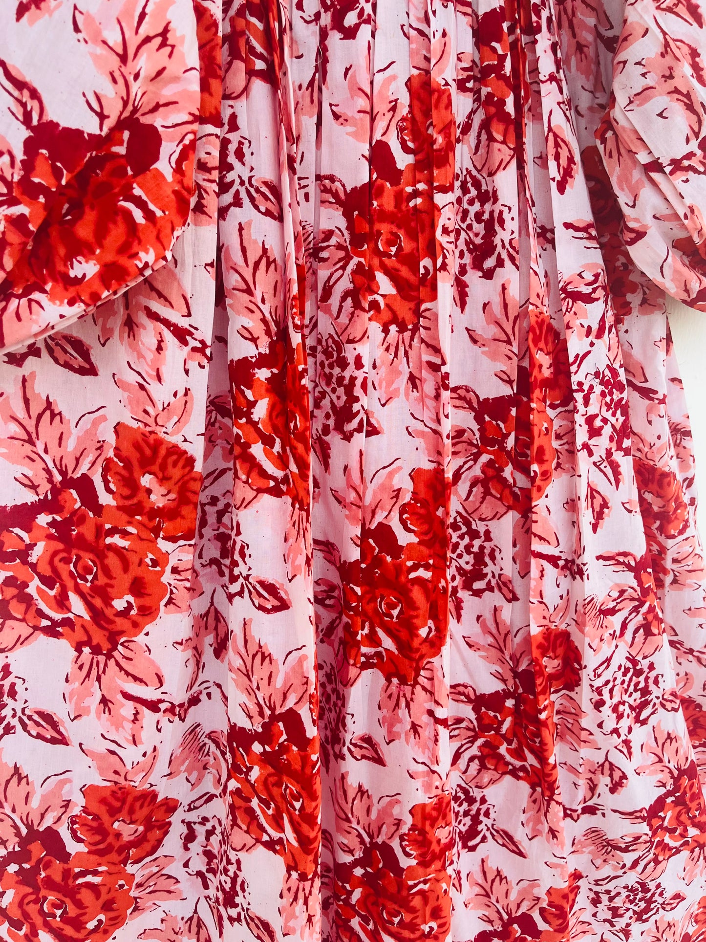 Hand Block Printed Floral Boho Chic Cotton Maxi Dress