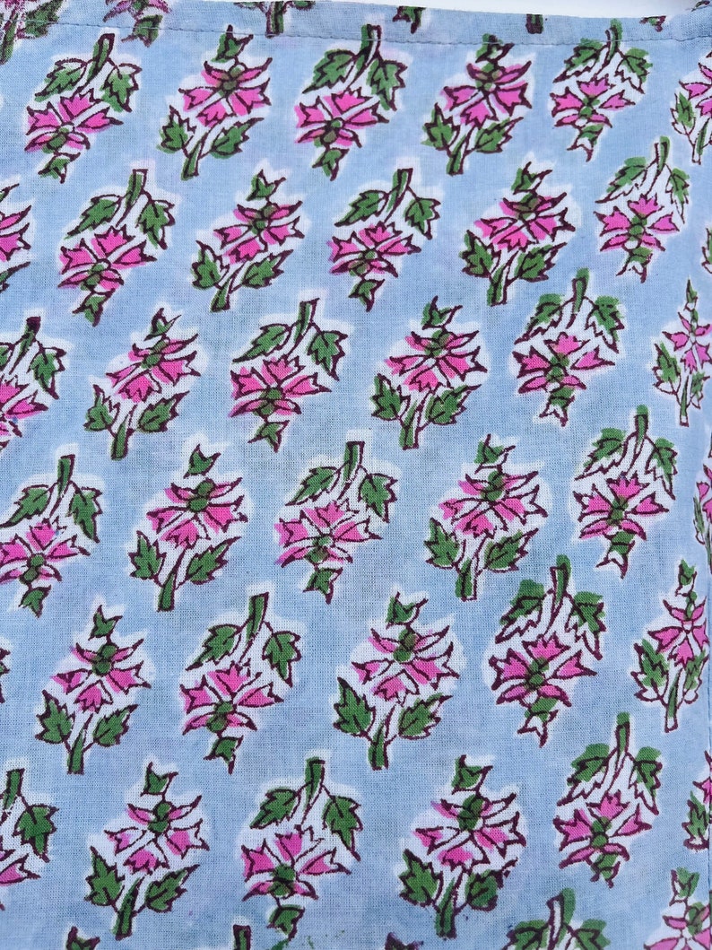 women's cotton blouses | cotton hand block printed floral short blouse | frill sleeves blouse