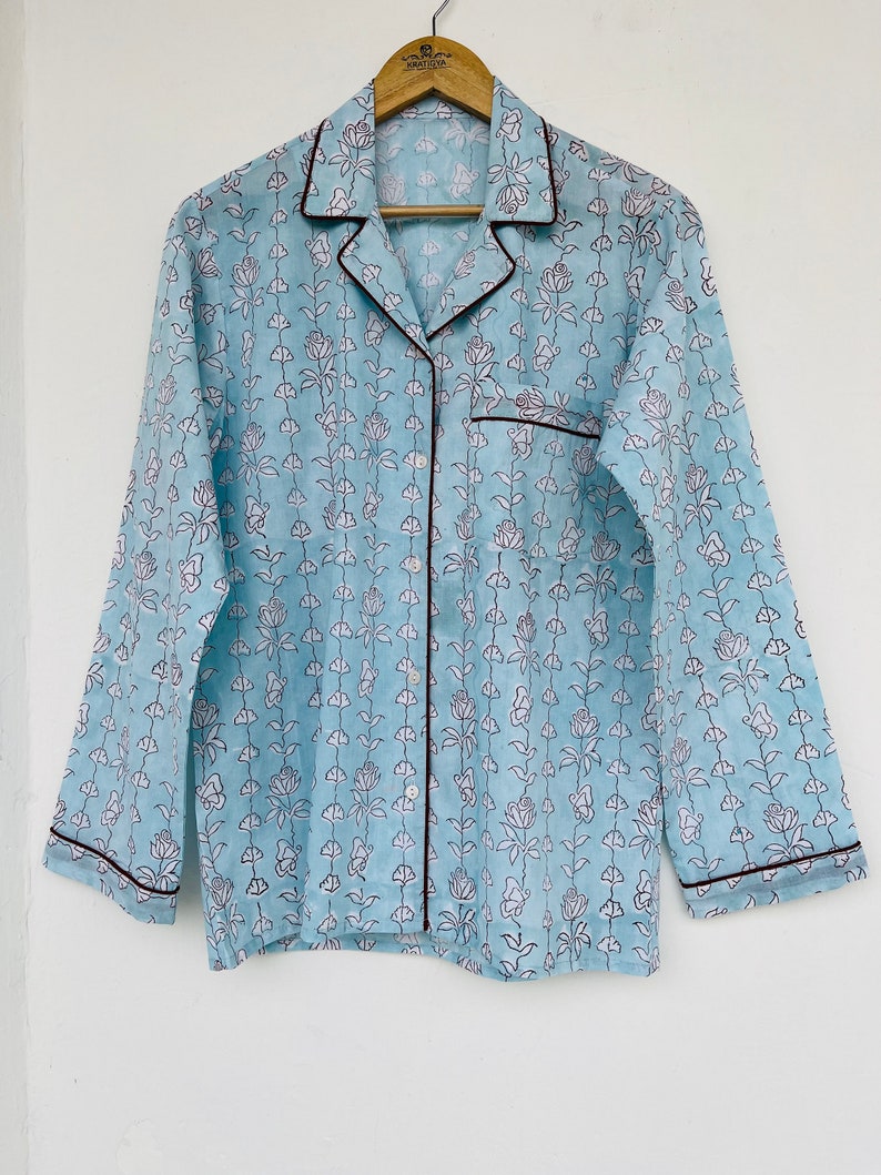 Hand block printed pj sets | cotton sets | pajama sets | cotton shirt and pajama set