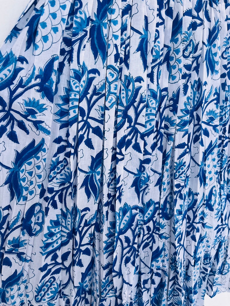 Cotton Midi Dress | Smocked Dress | Hand Block Print Dress | Strap Summer Dress | Floral Dress