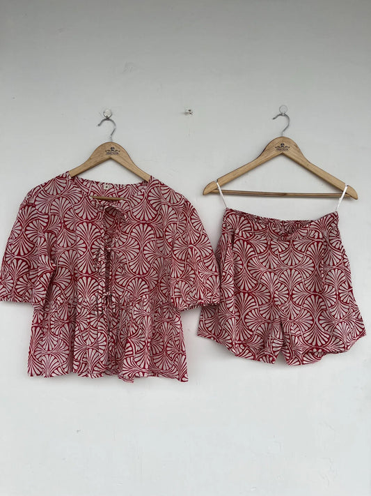 Cotton Top and short set, cotton summer outfit