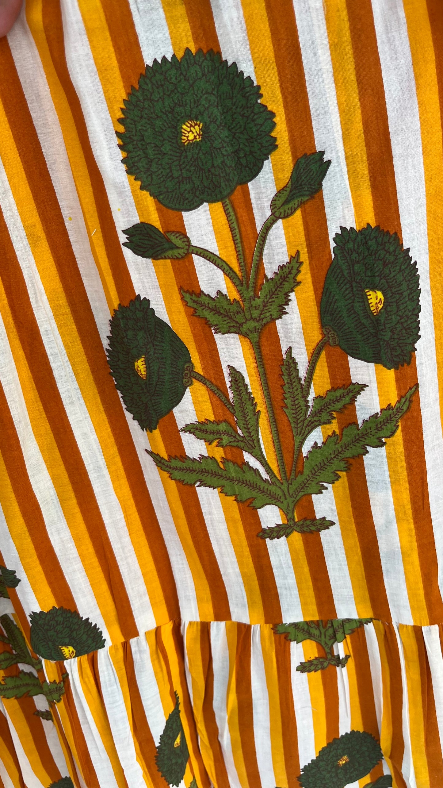 Yellow Floral Boho Shirred Maxi Dress