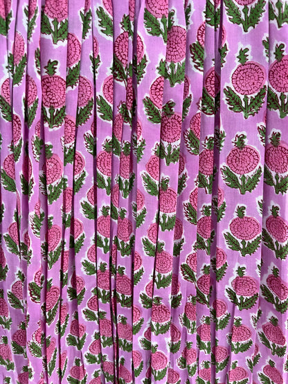 Purple Floral Cotton Maxi Dress | Women Partywear Dress