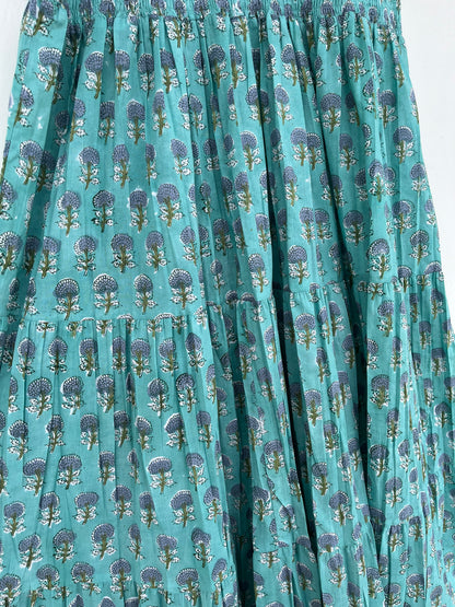 Cotton Bohemian Dress, Sleeveless Deep V Neck Cotton Maxi, Floral Dress, Smocked Dress