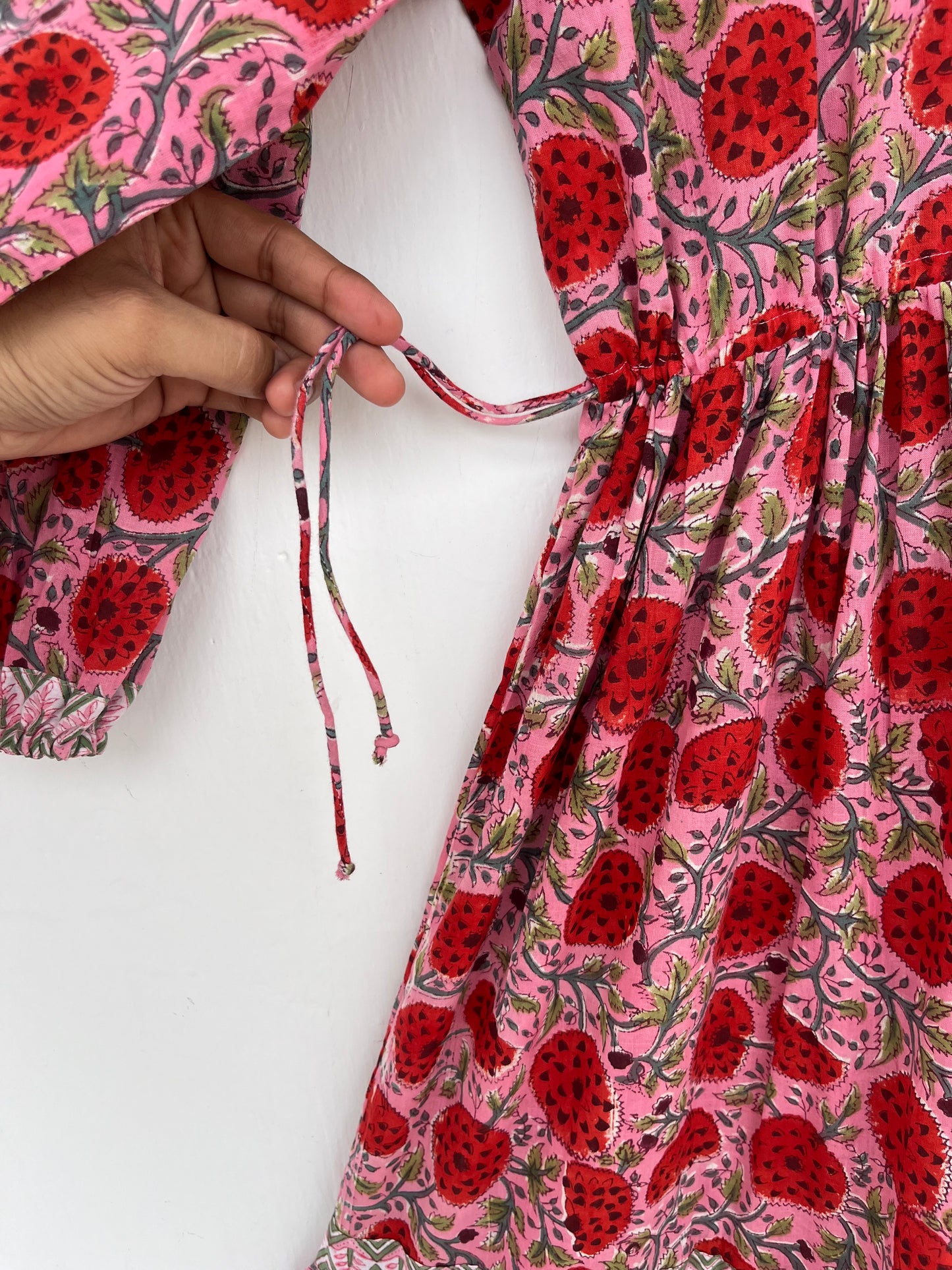 Pink Red Floral Button Up Maxi Dress | Loose Fit Summer Outfit