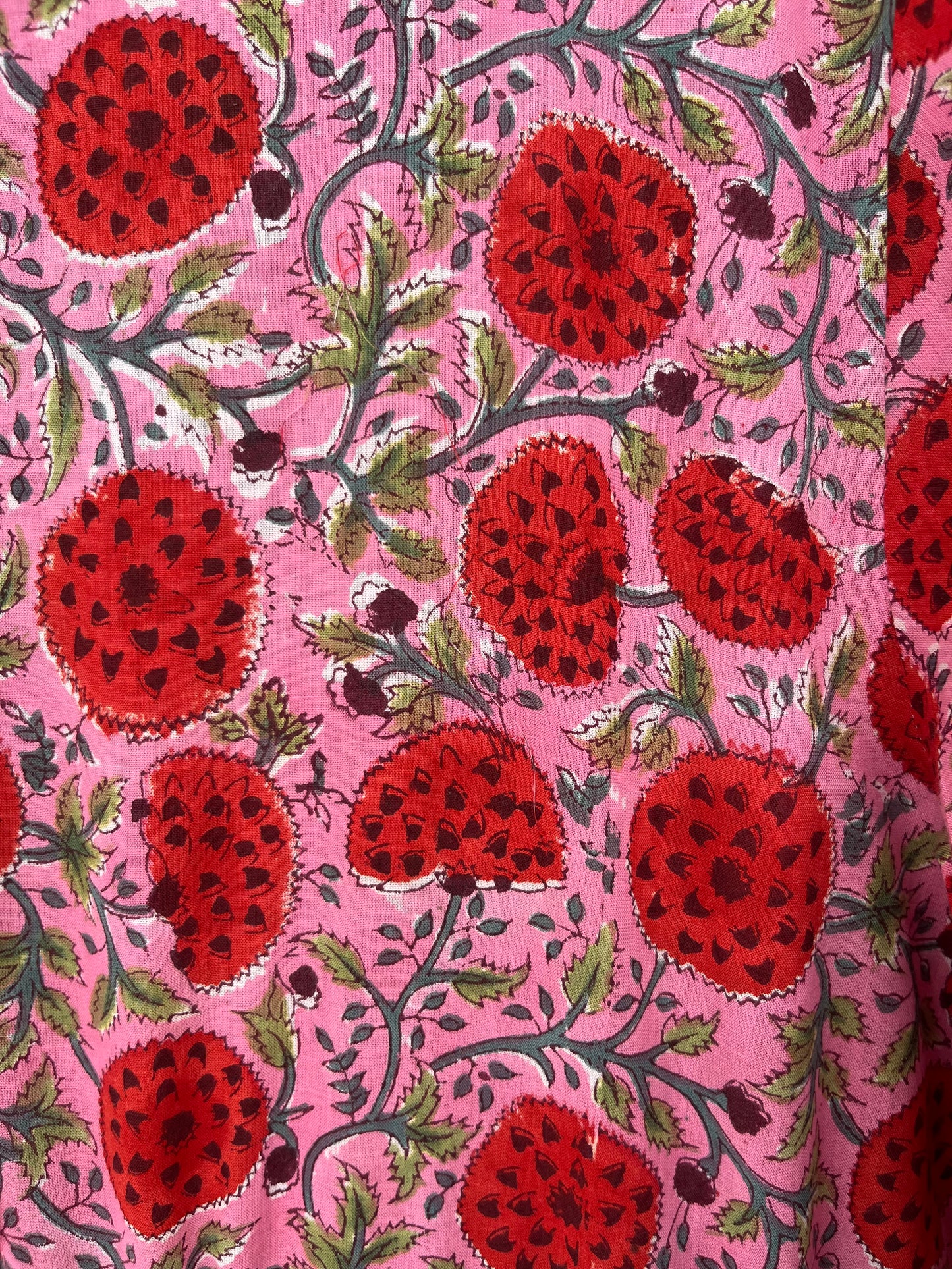 Pink Red Floral Button Up Maxi Dress | Loose Fit Summer Outfit