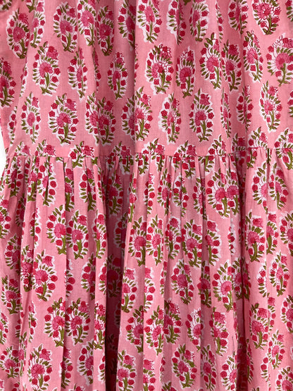 Pink Floral Beach Maxi Dress | Boho Vacation Dress