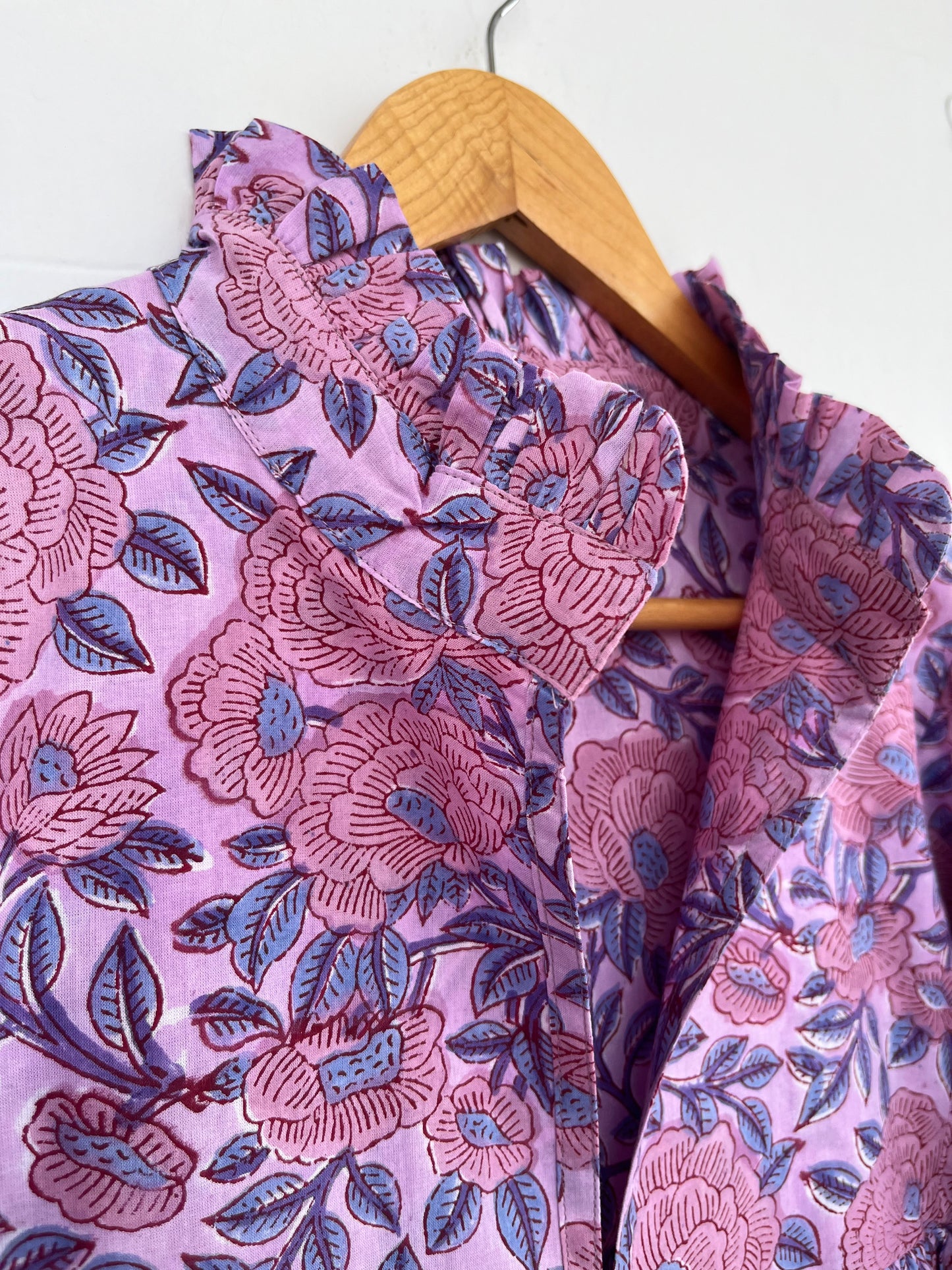 Hand Block Print Floral Cotton Dress | Flowy Sustainable Summer Dress