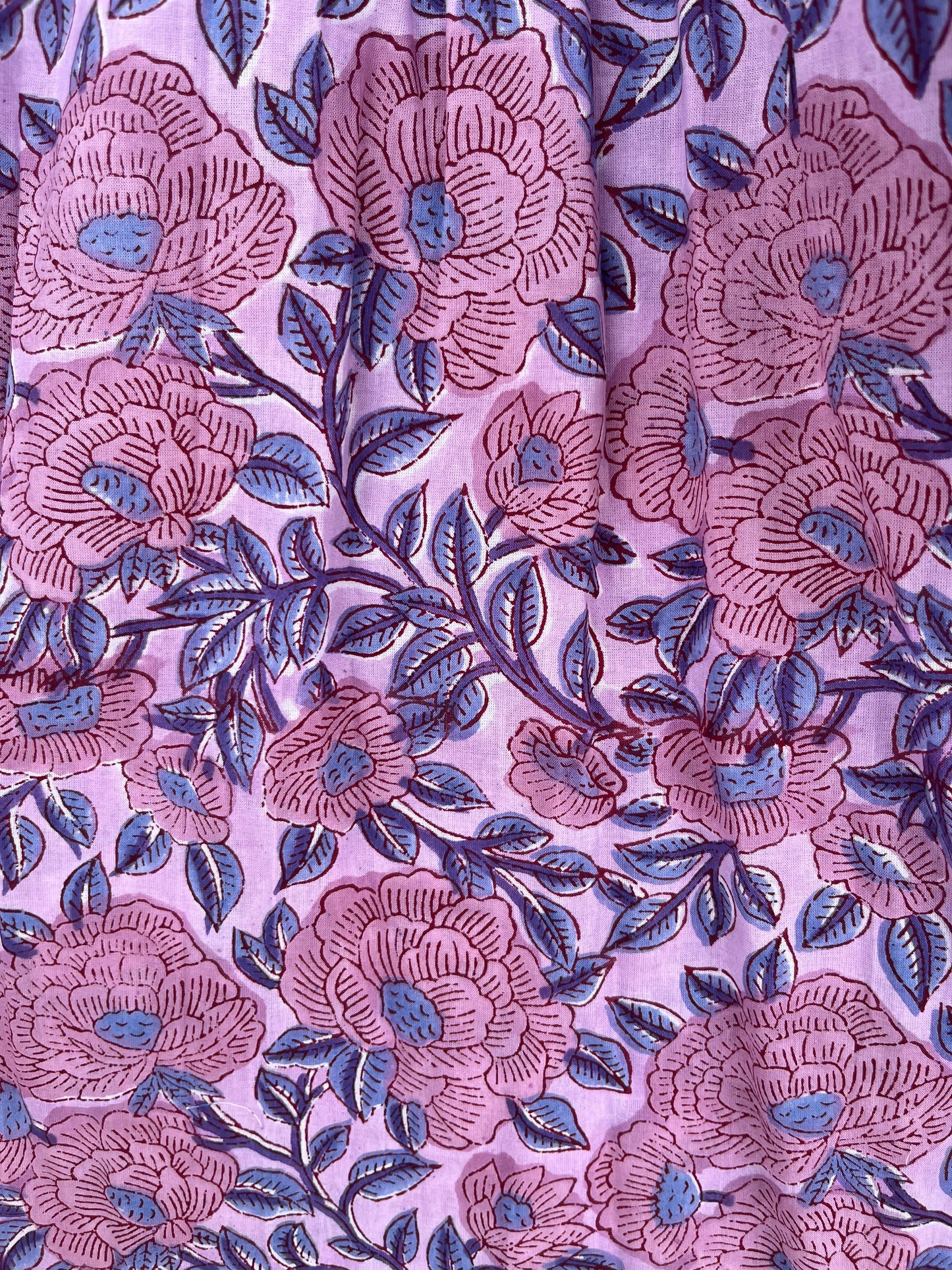 Hand Block Print Floral Cotton Dress | Flowy Sustainable Summer Dress