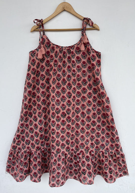 Lightweight Soft Cotton Floral Beach Summer Dress | Boho Vacation Sundress for Women