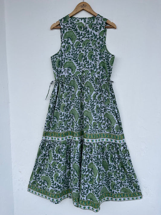 Cotton Summer Dress, Sleeveless Maxi Dress