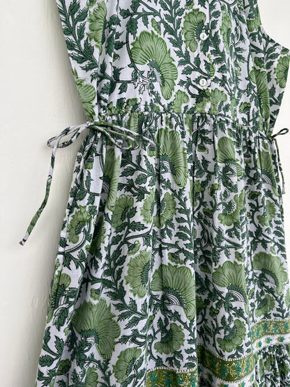 Cotton Summer Dress, Sleeveless Maxi Dress
