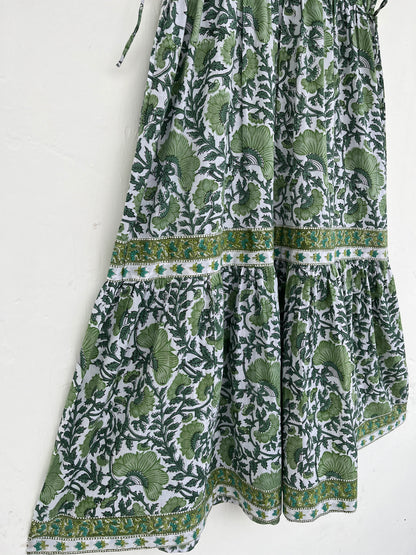 Cotton Summer Dress, Sleeveless Maxi Dress