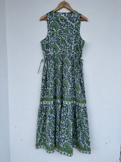 Cotton Summer Dress, Sleeveless Maxi Dress