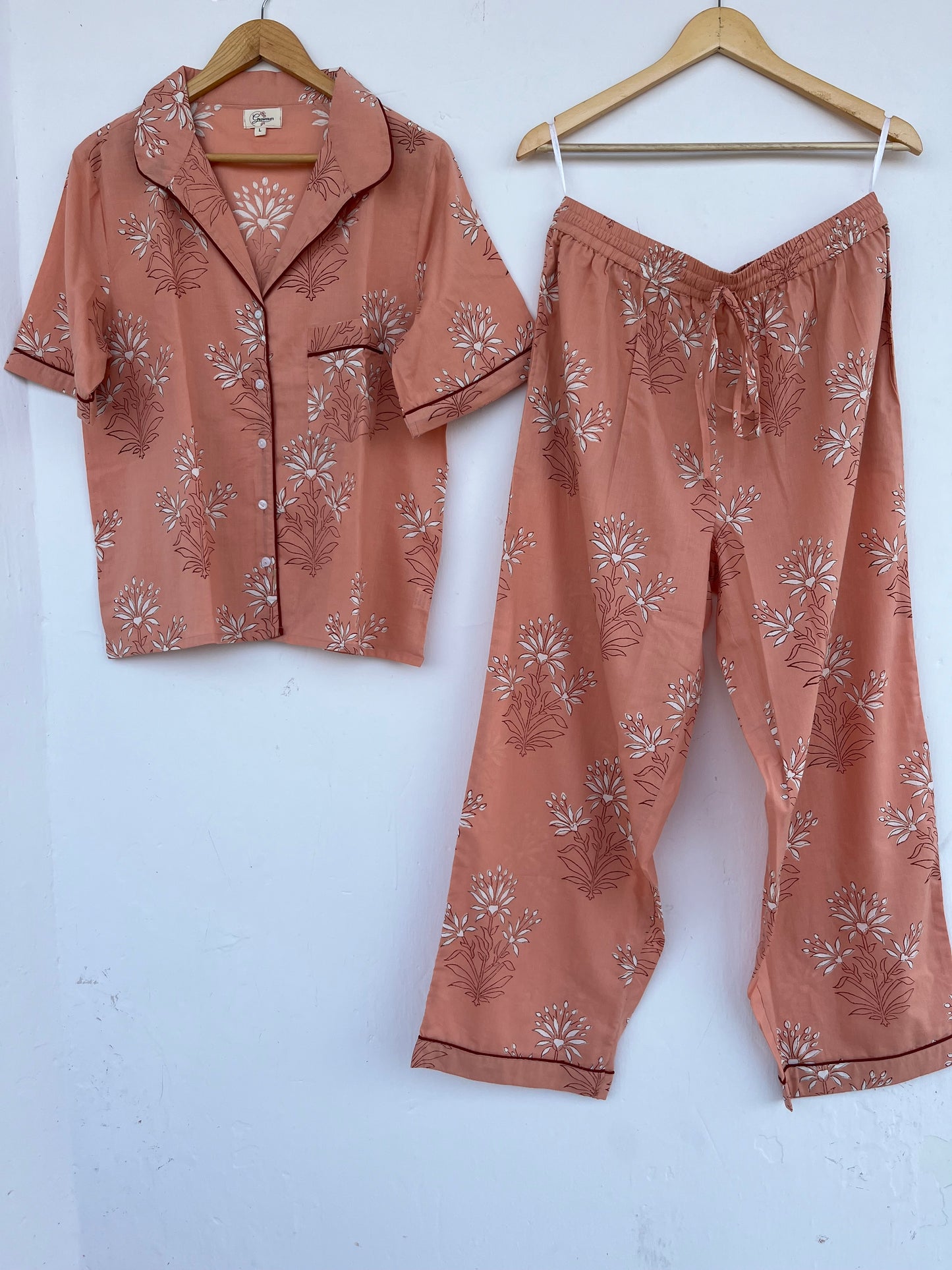 Soft Cotton Lounge Set | Handmade Cotton Women Sleepwear | Ladies Co-ord Set