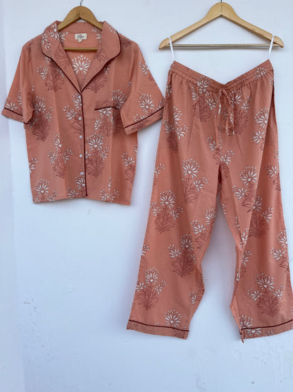 Soft Cotton Lounge Set | Handmade Cotton Women Sleepwear | Ladies Co-ord Set