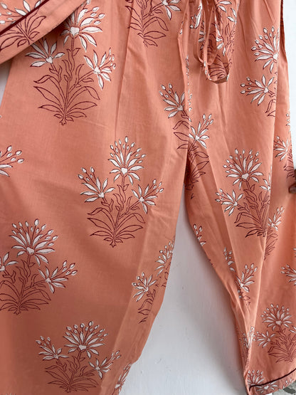 Soft Cotton Lounge Set | Handmade Cotton Women Sleepwear | Ladies Co-ord Set