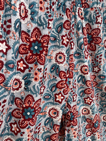 Women’s Floral Printed Sleeveless Jumpsuit - Lightweight Cotton Summer Playsuit