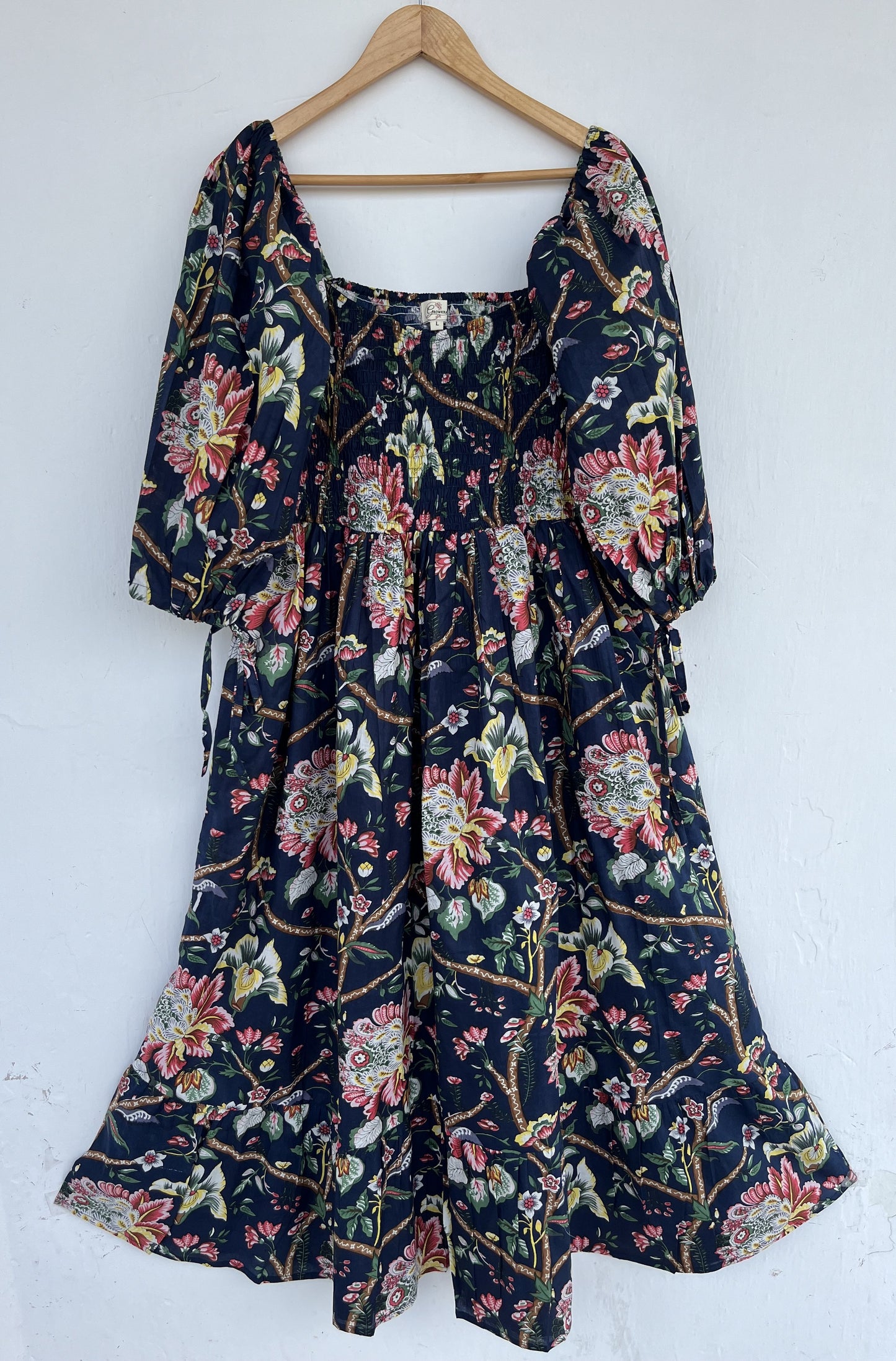 Smocked Boho Cotton Maxi Dress | Minimalist Summer Dress | Gift for Her