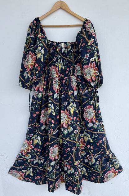 Smocked Boho Cotton Maxi Dress | Minimalist Summer Dress | Gift for Her