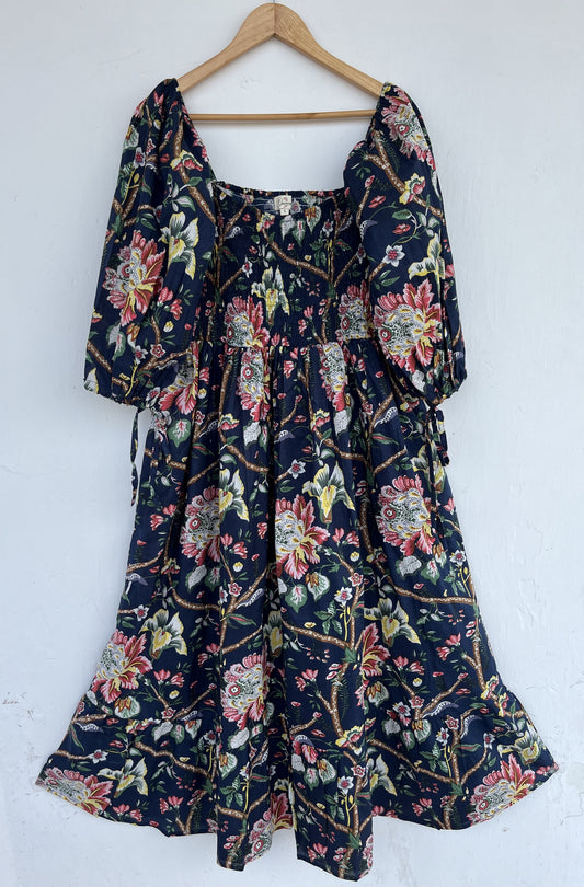 Smocked Boho Cotton Maxi Dress | Minimalist Summer Dress | Gift for Her