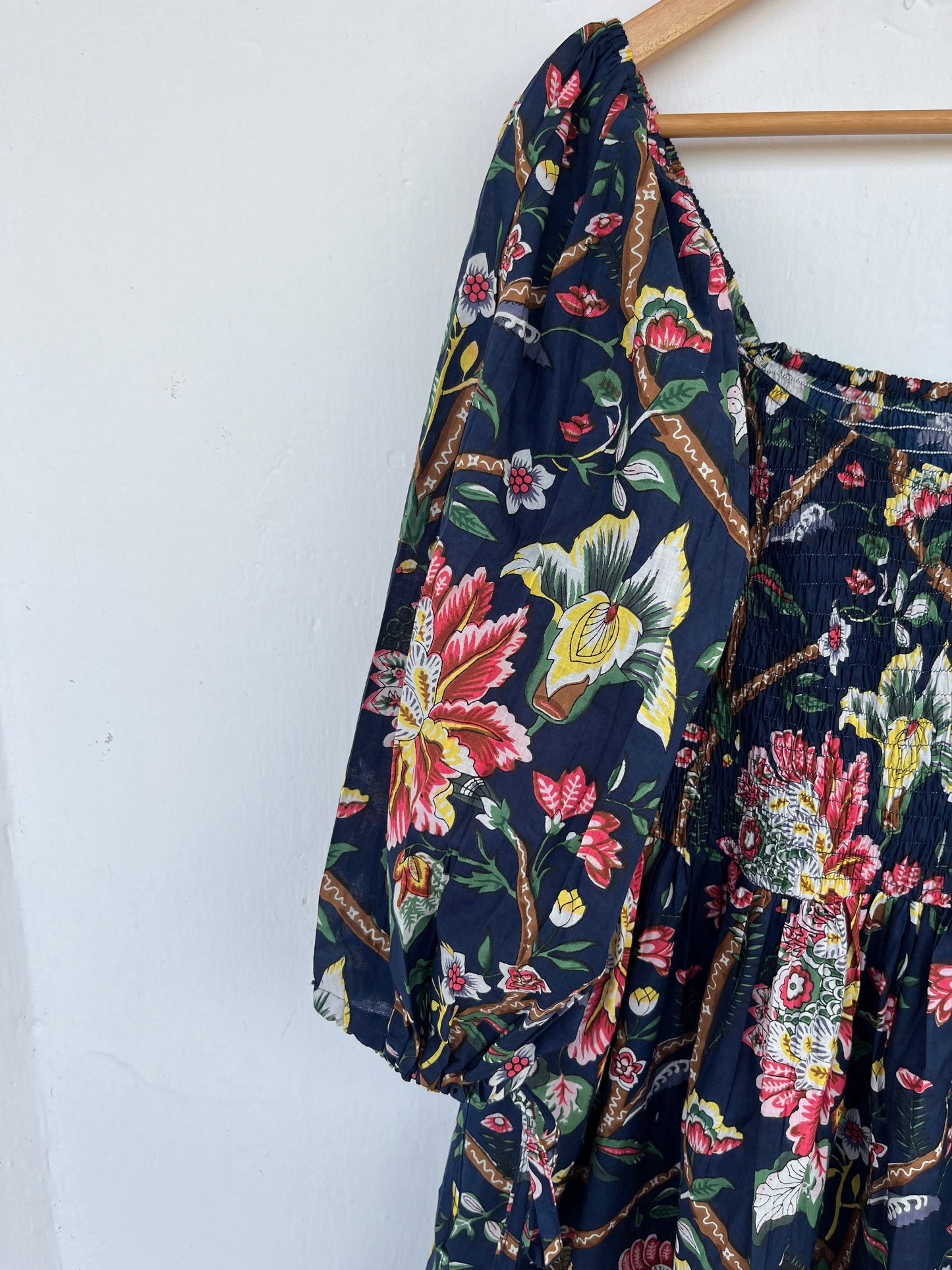 Smocked Boho Cotton Maxi Dress | Minimalist Summer Dress | Gift for Her