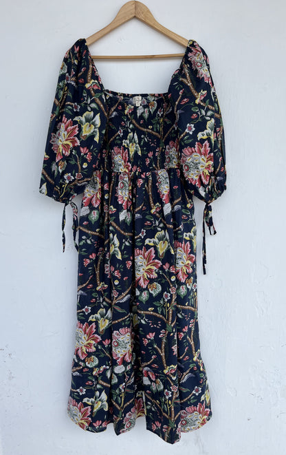 Smocked Boho Cotton Maxi Dress | Minimalist Summer Dress | Gift for Her