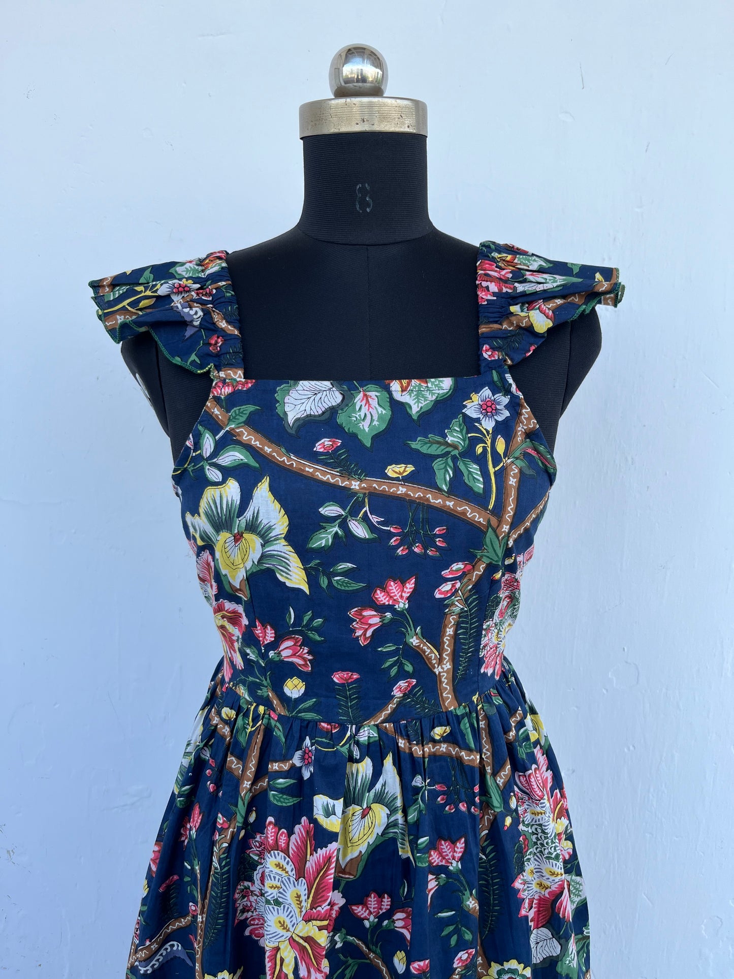 Casual Vacation Floral Cotton Dress | Boho Vintage Maxi Dress | Women's Summer Wear