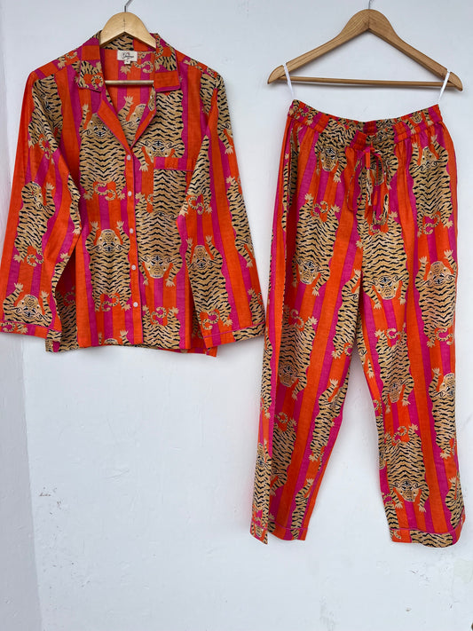 Cotton Pajama Set Women | Boho Night Suit | Hippie Lounge Set