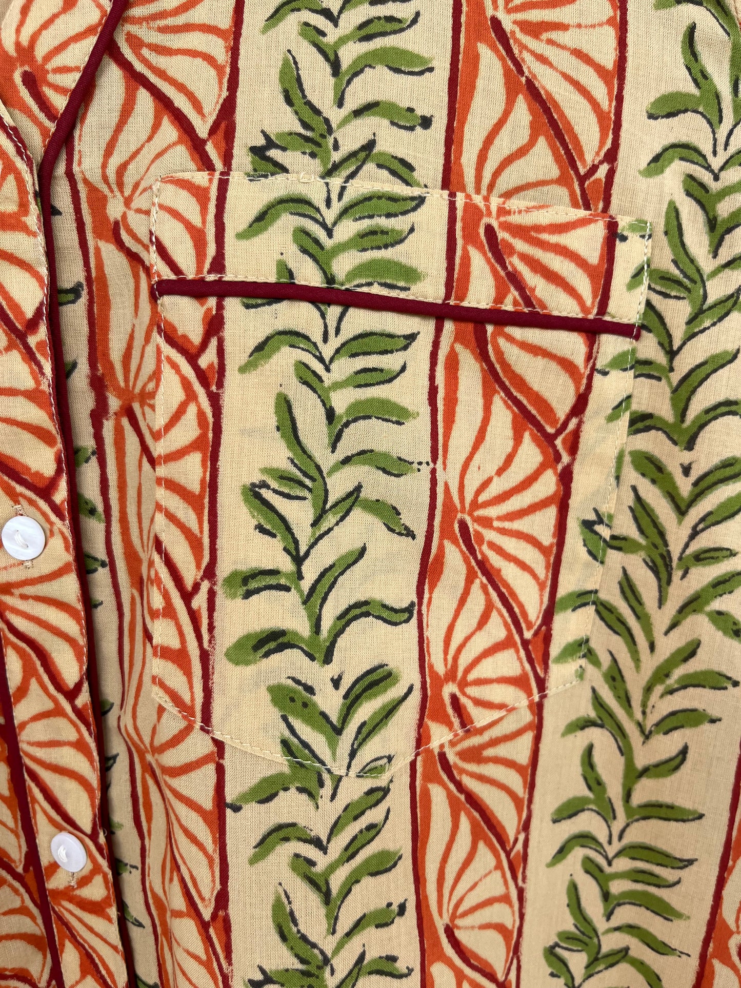 Hand Block Printed Pajama Set | Summer Cotton Vacation Lounge Set | Resort Wear