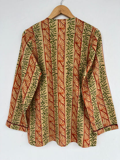 Hand Block Printed Pajama Set | Summer Cotton Vacation Lounge Set | Resort Wear