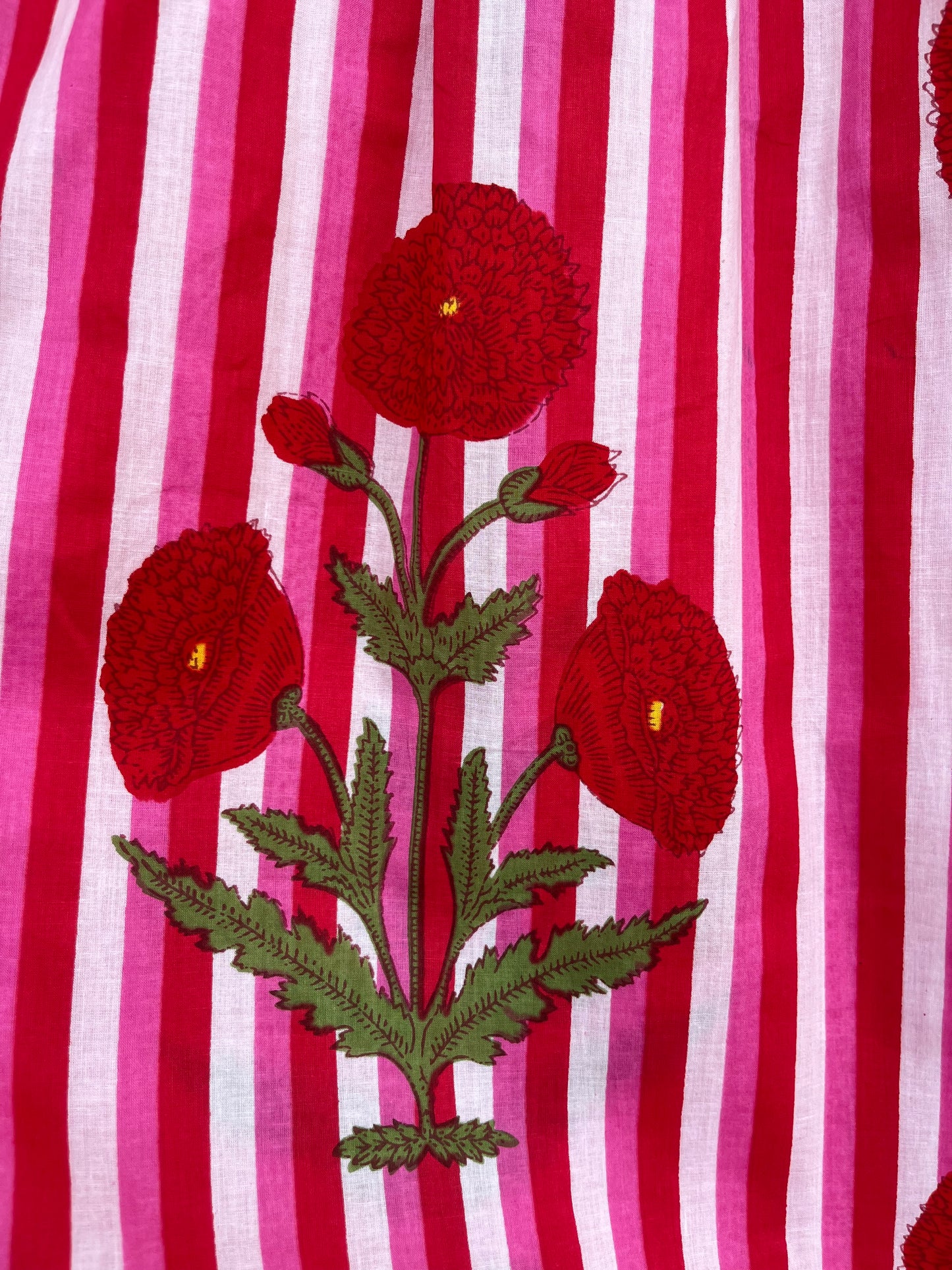 Red Floral Loose Fit Summer Dress | Womens Boho Dress | Handmade Picnic Dress