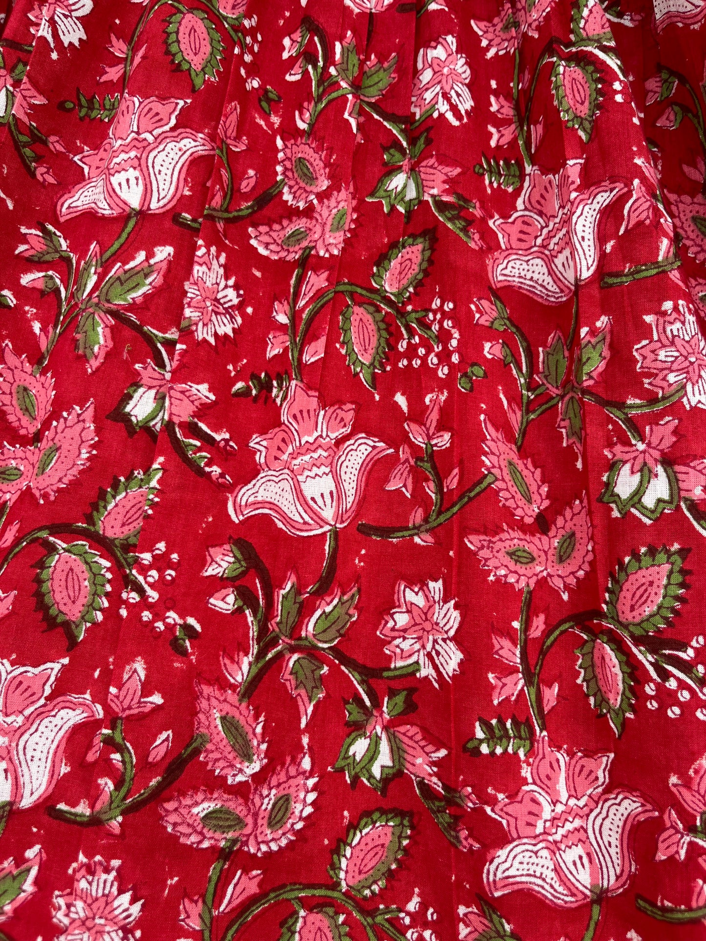 Red Floral Partywear Summer Dress | Soft Cotton Long Maxi | Ladies Holiday Wear