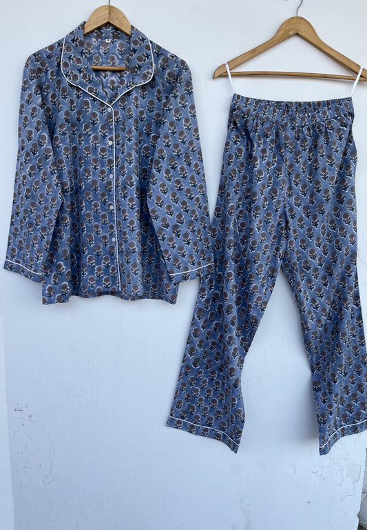 Hand Block Print Cotton Sets | Ladies Nightwear | Floral Sleepwear | Co-Ord Sets