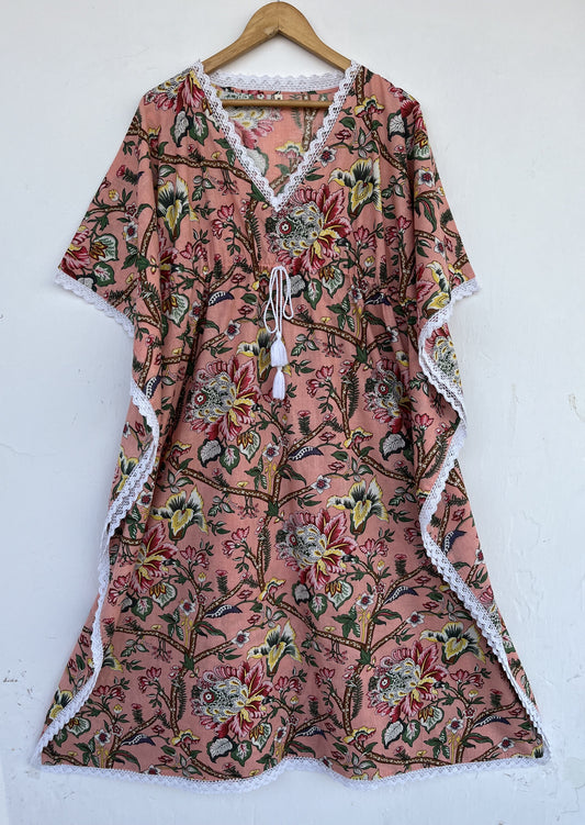 Lightweight Summer Dress Women | Boho Kaftan Cotton Dress | Beach Wear Ladies