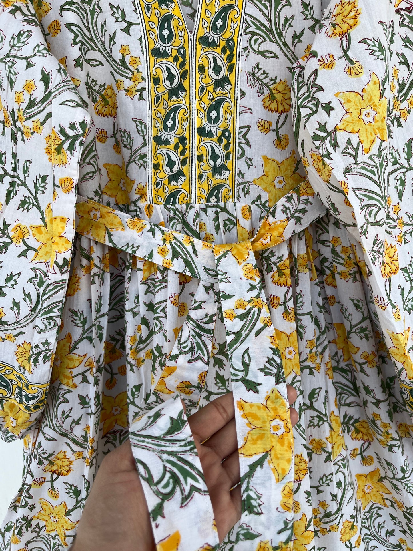 Womens Boho Dress | Summer Vacation Cotton Dress | Block Print Dress