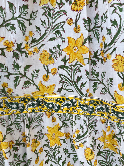 Womens Boho Dress | Summer Vacation Cotton Dress | Block Print Dress