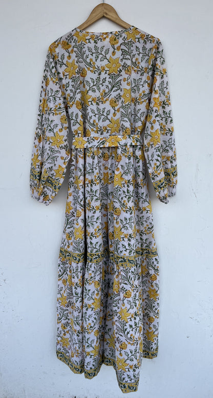 Womens Boho Dress | Summer Vacation Cotton Dress | Block Print Dress