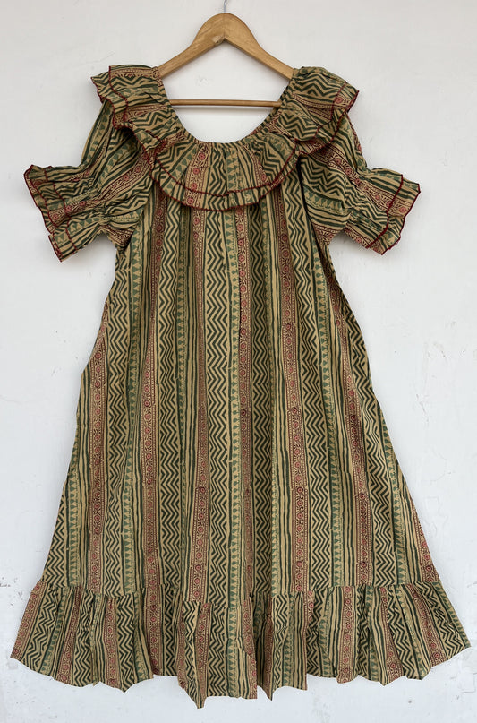 Loose Fit Summer Vacation Dress| Boho Cotton Festive Wear Dress