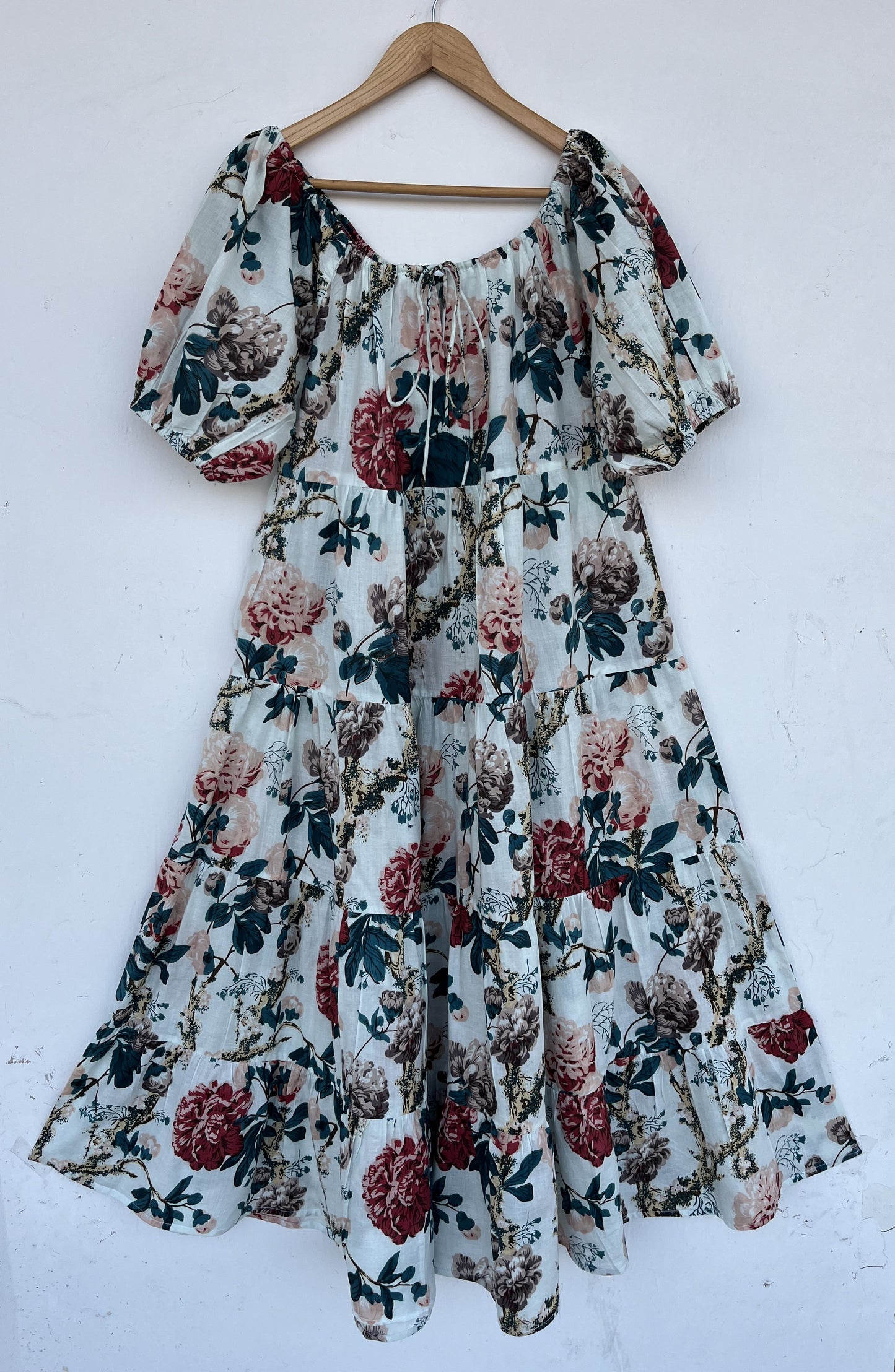 Vintage Style Long Dress | Garden Party Floral Maxi | Casual Summer Wear