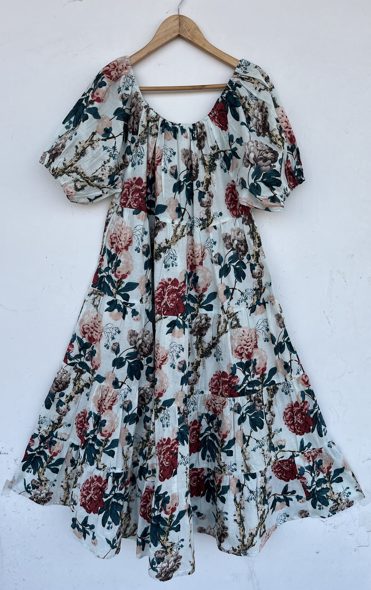 Vintage Style Long Dress | Garden Party Floral Maxi | Casual Summer Wear