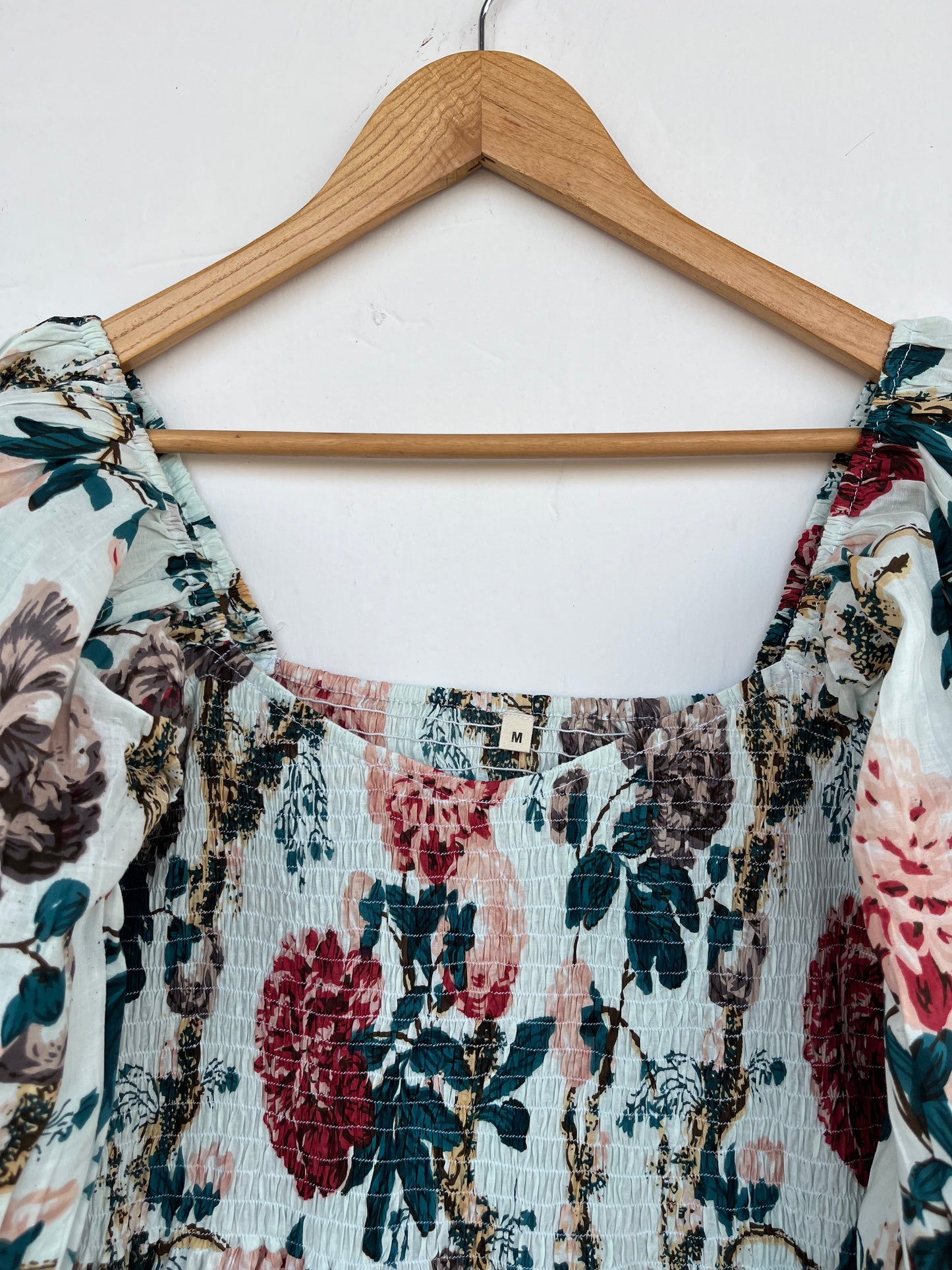 White Elegant Women Long Dress | Retro Style Shirred Dress | Lightweight Resort Wear