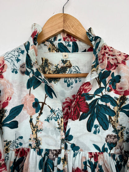 Loose Fit Floral Summer Cotton Dress Women | Picnic Holiday Outfit